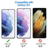 JETech Screen Protector Compatible with Samsung Galaxy S21 5G 6.2-Inch, HD Clarity, Flexible TPU Film Compatible with Fingerprint Sensor, 2-Pack