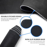 Cloud Gaming Mouse Pads Extra Large, Cloud Aesthetics Mousepad With Non Slip Base Stitched Edges, Extended Desk Mats For Computer Laptop Decor, Blue Sky Keyboard Pad For Home Office 15.7”X 35.4” Xxl