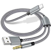 Usb C To 3.5Mm Aux Audio Cable With Charging, 2 In 1 Usb C To 3.5Mm Car Stereo Headset Audio Cable With Pd 18W Charging Compatible With Iphone 16/15, Samsung Galaxy S25/S24/S23/S22+, Google Pixel 8 7