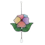 Flower Gift Artificial Flowers Forget Me Not Glass Art Stained Glass Stained Glass Window Flower Of Life Eternal Romantic Gifts For Her
