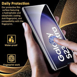 2+2 Pack For Galaxy S23 Ultra Screen Protector Tempered Glass 2 Pack + Tempered Glass Camera Lens Protector 2 Pack, 9H Tempered Glass, Ultrasonic Fingerprint Support, Hd Clear, For S23 Ultra 5G