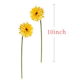 Artificial Gerbera Daisy Flowers African Daisy Yellow Silk Flowers Home Decorations Faux Diy Bouquet For Wedding Engagement Centerpieces Arrangements