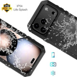 Heavy Duty Shockproof Aluminum Alloy Metal Case with Silicone Built-in Screen Protector for iPhone 17 Pro - Black