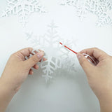 White Snowflake Garland Felt Banner Winter Garland Snow Banner Christmas Snowflakes Holiday Party Decorations Pack Of 2