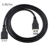 Usb 3.0 Cable, Usb 3.0 A Male To Micro B Cable 3.3Ft Cord Compatible With Wd My Passport And Elements Portable External Hard Drive, Toshiba, Seagate, Samsung Galaxy S5, Note 3