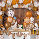 60-Pc Brown Cowgirl Bandana Balloon Set for Western Party Décor