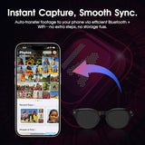 AI Smart Glasses with Camera 4K, 8MP HD Video Recording Glasses, AI Assistant, Hands-Free Wearable Tech Bluetooth Speakers, Real-Time Translation &
