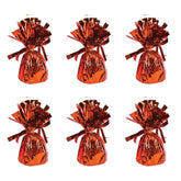 Metallic Balloon Weights Set of 6 Orange Party Decorations Table Centerpieces