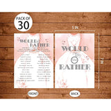 Bridal Shower Games, Wedding Games For Showers, Would She Rather, Engagement Bachelorette Party Game, Bridal Shower Decorations, 30 Cards Per Set (Suit010)