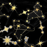 Glitter Celestial Party Decorations Constellation Birthday Decoration Star Garlands Witchy Backdrop Astrology Decor Zodiac Theme Banner Hanging Stars Streamer Galaxy Party Suppplies (Gold)