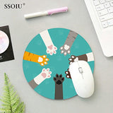 Colorful Cat Paws Mouse Pad