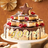 126Pcs Acrylic Alphanumeric Cake Decoration, Mirror Number 0-9 And Alphabet A-Z Personalized Cake Picks Shiny Personalized Cake Topper For Birthday Cake Toppers Wedding Baby Shower(Goldsilver)