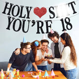 Holy You're 18 Banner, Funny 18th Birthday Bunting Sign Party Decorations