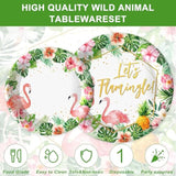 120pcs Flamingo Luau Party Tableware Set Plates Cups Napkins for 20 Guests