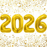 16in Gold 2026 Number Balloons New Year Party Decorations