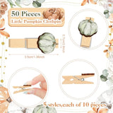 321 Pcs Little Pumpkin Baby Shower Game Supply For Girl Or Boy 5 Set Include 50 Activity Card 20 Pencil 1 Don'T Say Baby Sign 50 Clothespin For Price Is Right Prediction Bingo Game Party Decor