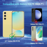 2+2 Pack Privacy Screen Protector Compatible With Galaxy S24 Fe 5G - 2 Tempered Film + 2 Camera Lens Glass - High Clarity - Bubble Free - Anti-Spy Protection - Anti-Shatter