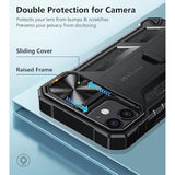 For Iphone 12 Phone Case: Iphone 12 Pro Military Grade Shockproof Protection Mobile Case With Kickstand & Matte Textured Rugged Tpu Shell | Drop Proof Protective Cover Black