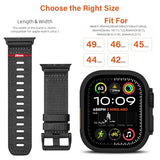 Nylon Watch Band for Apple Watch Ultra 3/2/1 Band 49mm 46mm 45mm 44mm 42mm(Series 1 2 3), Adjustable Breathable iWatch Straps for Apple Watch Ultra