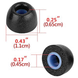 Geekria 3 Pairs Comfort Memory Foam True Wireless Earbuds Ear Tips Compatible with 4.5-6.3mm in-Ear Earphones Nozzle Blocking Noise Foam Tips/Earbud Ear Tips/Tips Eartips (M Size/Short)