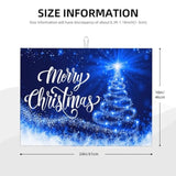 Dish Drying Mat Merry Christmas Blue Snow Tree For Kitchen Counter Absorbent 18X24 Inch Microfiber Dishes Plate Glass Dry Draining Pad Reversible Washable