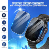 4 Pack Compatible For Apple Watch Ultra/Ultra 2 49Mm Screen Protector Privacy, 9H Hardness Tempered Glass Film With High Sensitive, Anti-Peeping Full Coverage For Iwatch Ultra Watch Flim 49Mm