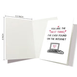 Funny Valentines Day Card For Him Her, Online Dating Vday Card For Boyfriend Girlfriend, Wedding Anniversary Card, The Best Thing I'Ve Ever Found On The Internet