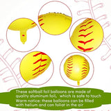 Softball Foil Balloons Softball Party Favors Round Balloons Sports Themed Party Backdrop For Birthday Baby Shower Boys Girls Decorations