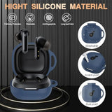 For Anker Soundcore P40I Case Cover, Soft Silicone Case For Soundcore P40I, Shockproof Protective Skin Cover For Anker P40I With Carabiner, Front Led&Logo Visible (Blue)