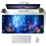 Mushroom Mouse Pad - Large Gaming Anime Desk Protector, Non-Slip Rubber Base, 35.4'X15.7'