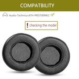 Replacement Ear Pads, Compatible With Audio-Technica Ath-Pro700Mk2 Pro700 Mk2 Headphones, Soft Perforated Protein Leather Combined With High-Density Memory Foam, Replacement Ear Pads (Black)