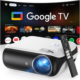 Official Licensed Google TV Smart Projector, 4K UHD Home Theater with Dolby Sound, Wi-Fi & Bluetooth, Built-in Streaming Apps, Compatible with Games