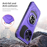 Purple AT&T Motivate Pro 2 5G Case with Tempered Glass Screen Protector and Military Grade Heavy Duty Shockproof Protective Cover with Ring Kickstand