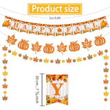 Fall Party Decorations, Fall Room Wall Decor Include Happy Fall Banner Pumpkin Maple Leaf Garland, Autumn Party Decor For Home Indoor & Office Classroom