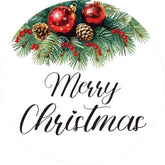 120Pcs Merry Christmas Stickers For Envelopes, 2" Christmas Gift Labels Stickers With Holly Pine Cone, Xmas Labels For Gifts, Xmas Stickers For Holiday Ornament Goodie Bag Xmas Decor