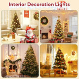 49Ft 1000Led Christmas Lights Outdoor, String Lights Indoor 8 Modes Waterproof Plug In Christmas Tree Light For Holiday, Warm White