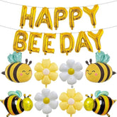Bee-Themed Happy Bee Day Banner & Foil Balloons for Kids’ Parties