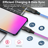 Usb C Cable For Iphone 15 16 Pro Max Plus Carplay, 3.3Ft Rgb Light Up Gradual Usb A To Type C Charger Cord Led Charging Cable For Iphone 15 16, Ipad Air, Ipad Mini, Samsung Galaxy Ai S24 S23, Lg More