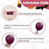 Halloween Balloons Set 12 Inch Orange Black Purple Bat Confetti Latex Party Decorations