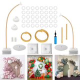 8.2Ft & 4.9Ft Free Bending Half Arch Balloon Column Stand Kit w/ Base Backdrop