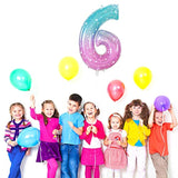40-Inch Number 6 Foil Balloon for 6th Birthday Party Decor
