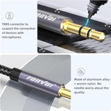 Aux Cable,3.5Mm Audio Aux Cord For Car,Braided 3.5Mm Male To Male Stereo Cable, Compatible With:Headphones, Phones, Ipod,Car Audio,Mp3 And More (20Ft)