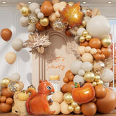 Fall Balloon Arch Kit: Burnt Orange, Gold Confetti, Maple Leaf Decor