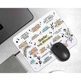 Boho Teacher Daily Affirmations Inspirational Quotes Mousepad 9.5×7.9 Inch Non-Slip Rubber Base Square Mouse Pads For Computers Laptop Office Home Dorm Desk Decor,Teacher Gifts