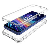 Boost Mobile Celero 5G+ 2024 Case with Tempered Glass Clear Silicone