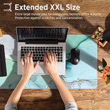 Large Gaming Mouse Pad, Extended Xxl, (35.4X15.7X0.11 In), Long Non-Slip Rubber Base Mousepad, Stitched Edges, Waterproof Keyboard Desk Mat For Game, Work, Office, Home Decor (Teal Ocean)