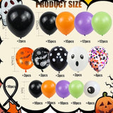 Halloween Balloon Arch Kit: Ghost, Spider, BOO - Purple, Orange, Black