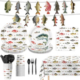 Gone Fishing Party Decor Set: 170-Piece O-Fish-Ally One Birthday