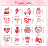 36 Pcs Valentine'S Day Hanging Swirl Decorations Set,Happy Valentines Day Party Hanging Love Heart Foil Ceiling Swirl Decorations For Wedding Anniversary Bridal Shower Decorations