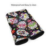Laptop Mouse Pad Mexican Floral Sugar Skulls Desk Mat With Stitched Edges 31.5X 11.8 Inch Non-Slip Large Keyboard Rubber Writing Table Mat For Office Home